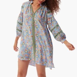 NWOT, DVF Jessica Floral Long Sleeve Shift Dress, Sz S?, Petite